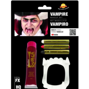 Vampyr s�t - gebis, blod og farver