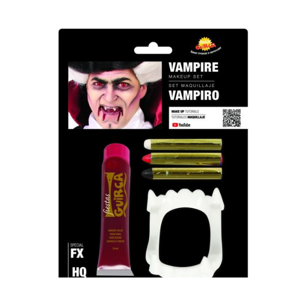 Vampyr s�t - gebis, blod og farver