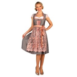 Dirndl Lina - Rosa/gr lng Oktoberfestklnning