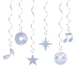 Disco kugle swirls i s�lvglitter