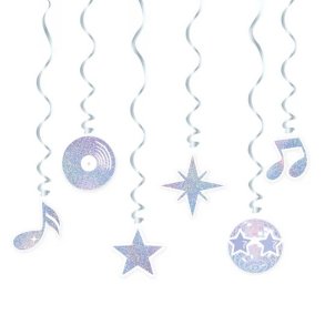 Disco kugle swirls i s�lvglitter