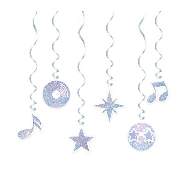 Disco kugle swirls i s�lvglitter