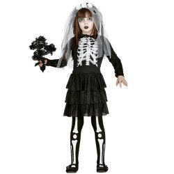 Skelet brud i sort kjole