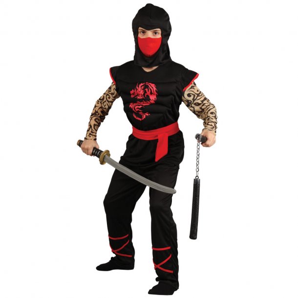 Ninja Kostume sort-rd warrior