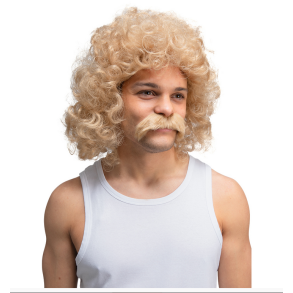 Dirty blonde paryk og overskg