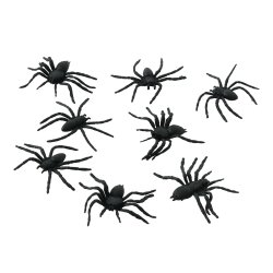Spindlar svarta 6 cm, 8 st.