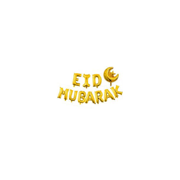 EID Mubarak Folie ballong - Guld