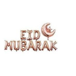 EID Mubarak Folieballonst - RoseGold