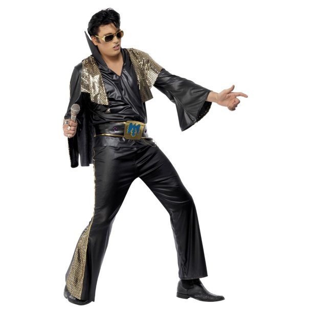 Elvis Kostume i sort - official