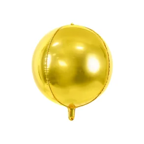 Rund folieballon i guld