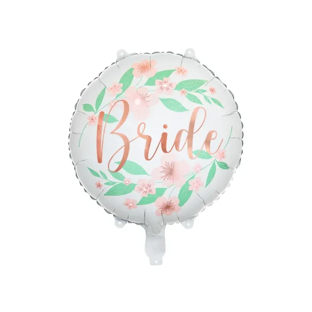 Folieballon Bride med blomster