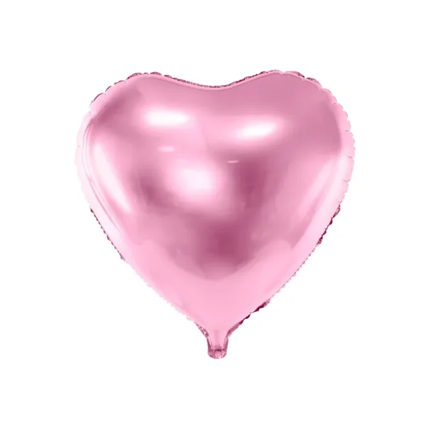 Hjerte folieballon Lyserd 61cm
