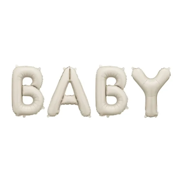 Folieballon St Baby Cremefarvet