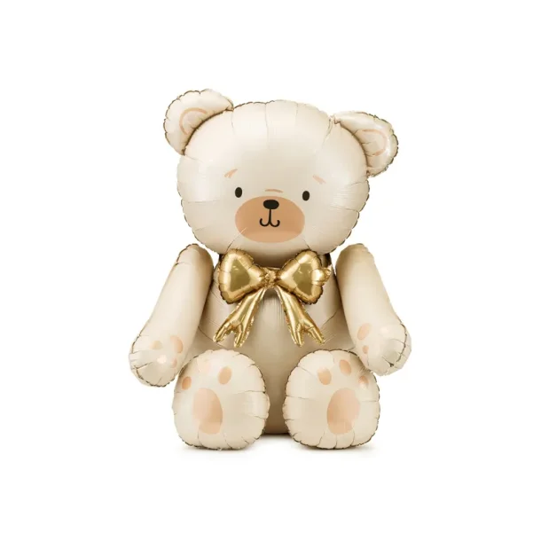 Folieballon Bamse med Guld sljfe XL