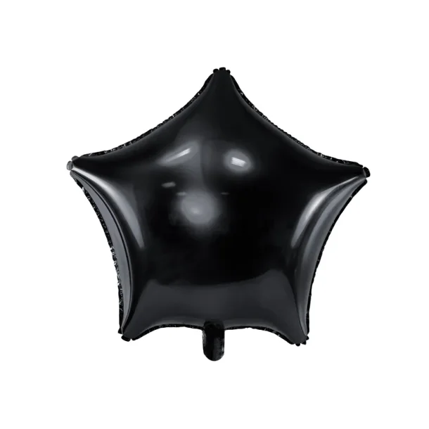 Stjerne folieballon SORT 48cm