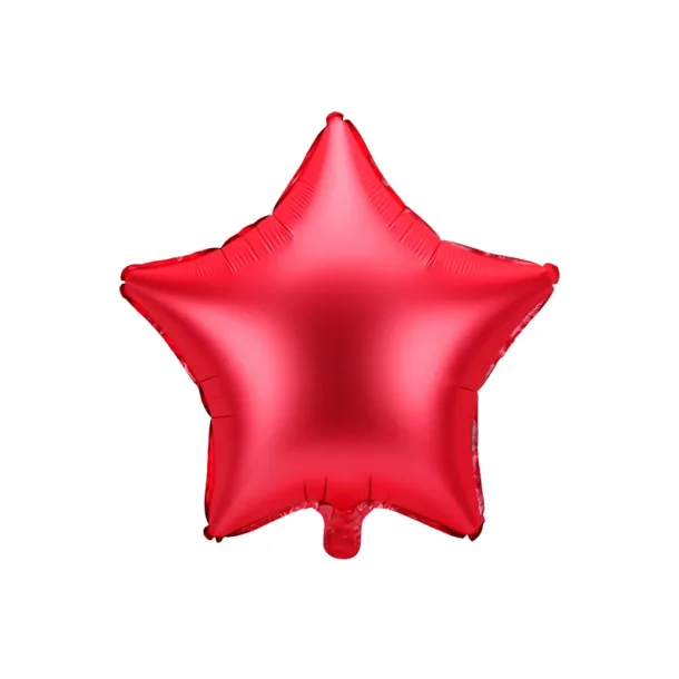 Stjerne folieballon mat Rd 48cm