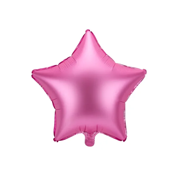 Stjerne folieballon mat pink 48cm