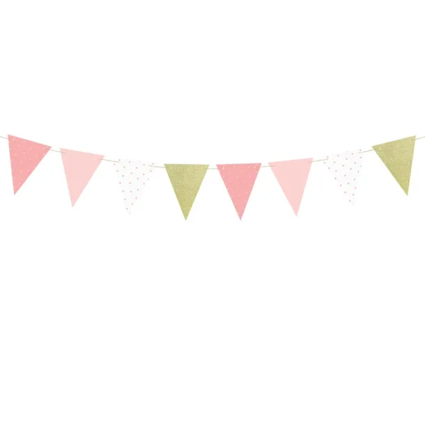 1 st Birthday flagbanner Lyserd