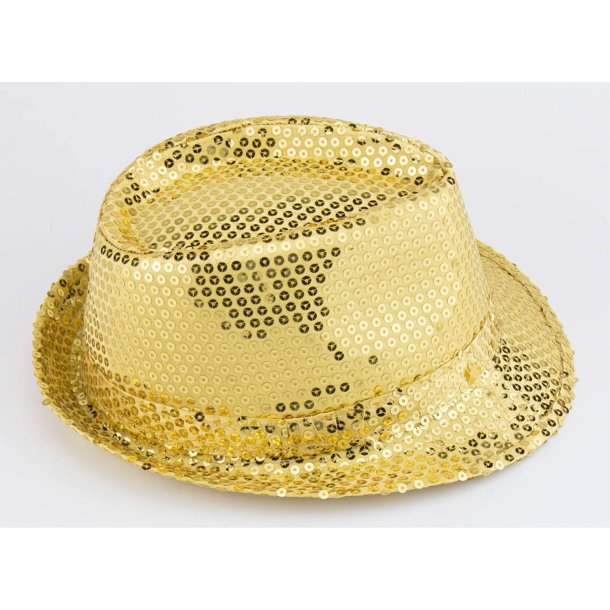 Fedora hat - Guld palietter