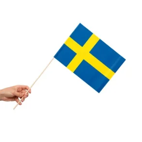 Papirflag p pind 10 stk - Sverige