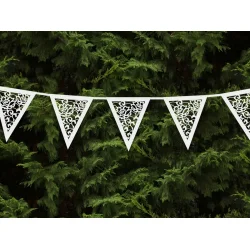 Flagga banner i vitt fr brllop