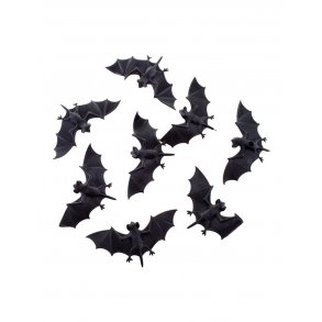 Flagermus i gummi til at hnge 8 stk