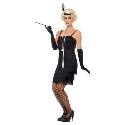 Charleston Flapper klnning Svart