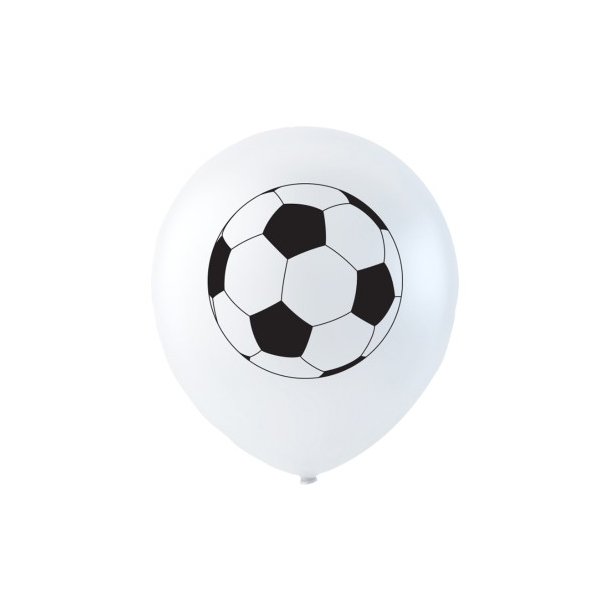 Ballon med Fodbold 30cm, 8 stk.