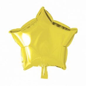 Folie ballon Stjerne GUL 46 cm