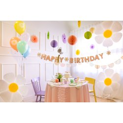 Blommig "Happy Birthday" banner