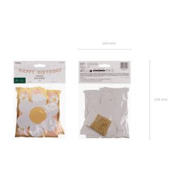 Blommig "Happy Birthday" banner