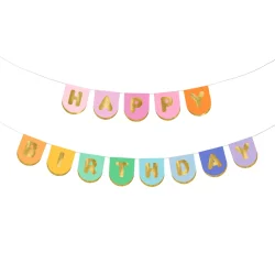 "Happy Birthday"banderoll flerfrgad