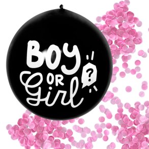 Gender reveal gummiballong 60cm - Flicka