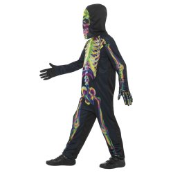 Skelet Kostume - Glow in the Dark til brn