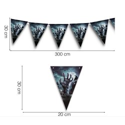 Halloween flagga banner Graveyard
