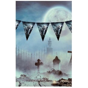 Halloween Flagbanner Graveyard