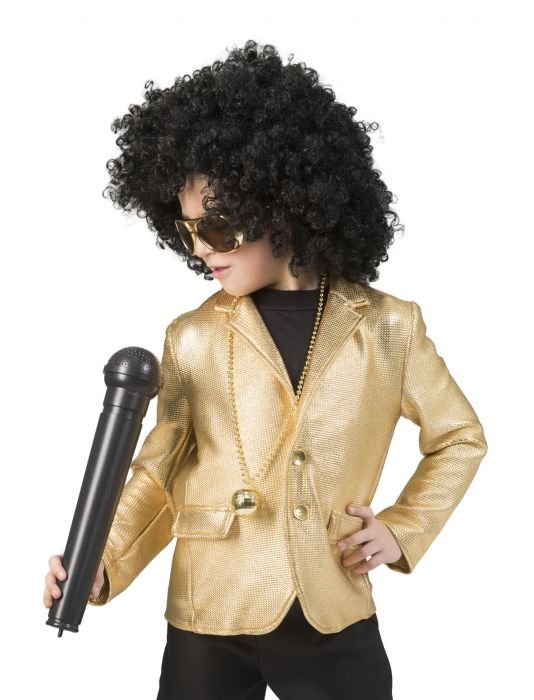 utilgivelig mock omgivet Disco jakke i GULD børn | køb disco blazer til børn online