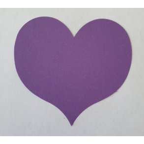 Bordkort hjerte i syren-lilla