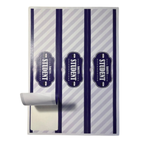 Studenter klistermrker - 3 stk mrkebl huebnd 