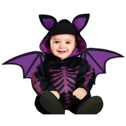 Halloween lila fladdermus kostym fr bebisar