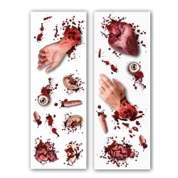 Stickers med blodige kropsdele