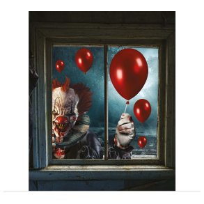 Halloween Klovn - Vinduesdekoration