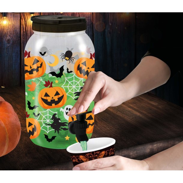Halloween-juicebehllare med dispenser