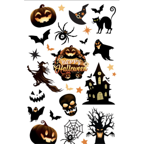 Halloween tattoos i sort