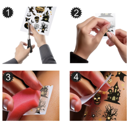 Halloween-tatueringar i svart