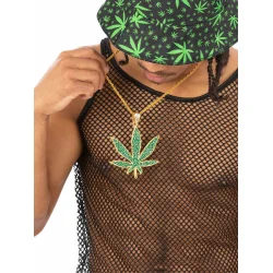 Hamp blad halskde XL