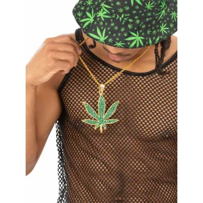 Hamp blad halskde XL