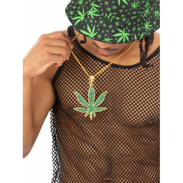 Hamp blad halskde XL