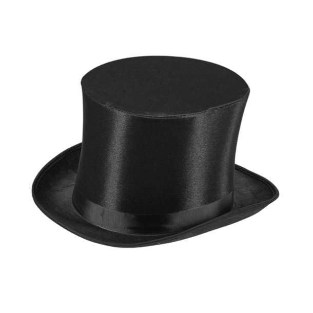 Hj hat i sort satin