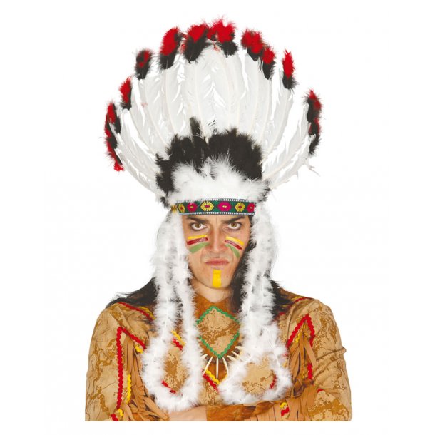 Indianer Hovedpynt hvid